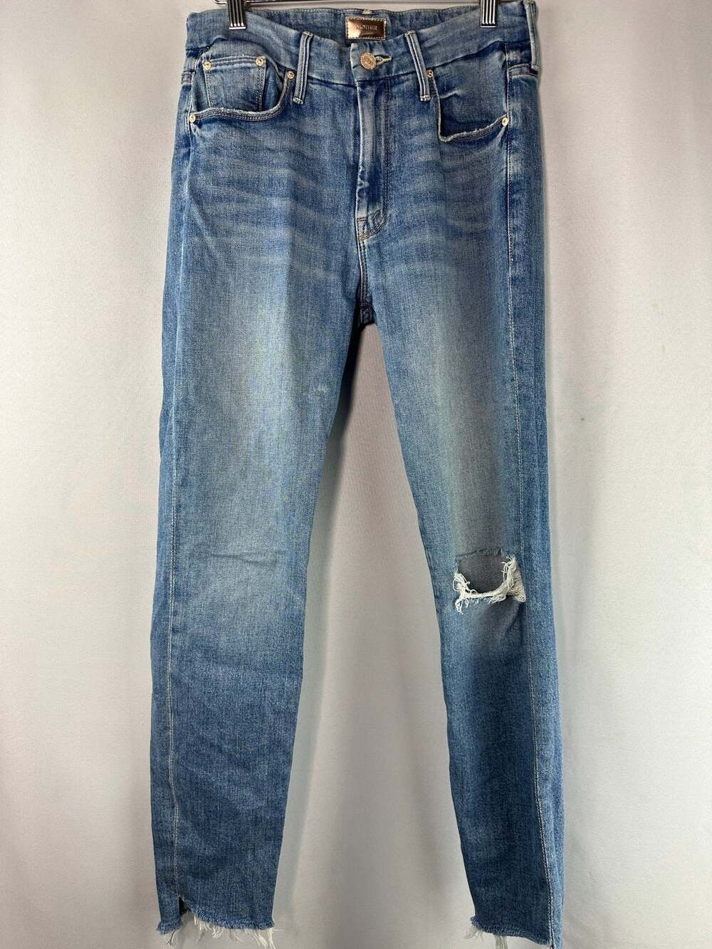 Womens Mother The Looker Ankle Step Fray Jeans Size 27